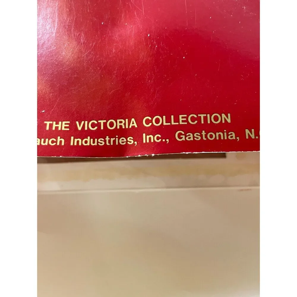 Vintage Victoria Collection Set of 4 Blue Glass Christmas Ornaments Boxed